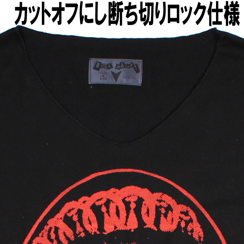 BLACK MARKET / カットオフTシャツ オリジナルボディ クウィーン